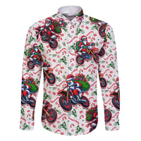 BRAAAP! Motorbike Santa Christmas Family Matching Short Sleeve Bodycon Dress and Hawaiian Shirt - Wonder Print Shop