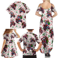 BRAAAP! Motorbike Santa Christmas Family Matching Summer Maxi Dress and Hawaiian Shirt - Wonder Print Shop