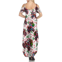BRAAAP! Motorbike Santa Christmas Family Matching Summer Maxi Dress and Hawaiian Shirt - Wonder Print Shop