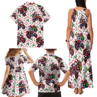 BRAAAP! Motorbike Santa Christmas Family Matching Tank Maxi Dress and Hawaiian Shirt - Wonder Print Shop