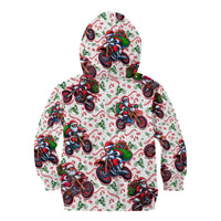 BRAAAP! Motorbike Santa Christmas Kid Hoodie - Wonder Print Shop