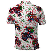 BRAAAP! Motorbike Santa Christmas Polo Shirt - Wonder Print Shop