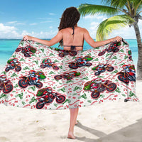 BRAAAP! Motorbike Santa Christmas Sarong - Wonder Print Shop
