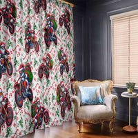 BRAAAP! Motorbike Santa Christmas Window Curtain - Wonder Print Shop