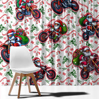 BRAAAP! Motorbike Santa Christmas Window Curtain - Wonder Print Shop
