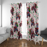 BRAAAP! Motorbike Santa Christmas Window Curtain - Wonder Print Shop