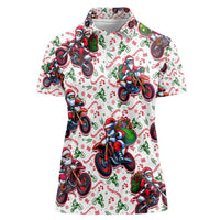 BRAAAP! Motorbike Santa Christmas Women Polo Shirt - Wonder Print Shop