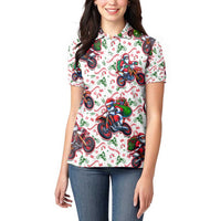 BRAAAP! Motorbike Santa Christmas Women Polo Shirt - Wonder Print Shop