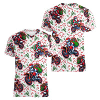 BRAAAP! Motorbike Santa Christmas Women V-Neck T-Shirt - Wonder Print Shop