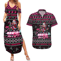 Braap Live A Girl Couples Matching Summer Maxi Dress and Hawaiian Shirt Christmas Merry Braapmas - Wonder Print Shop