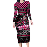 Braap Live A Girl Family Matching Long Sleeve Bodycon Dress and Hawaiian Shirt Christmas Merry Braapmas - Wonder Print Shop