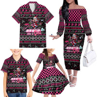 Braap Live A Girl Family Matching Off The Shoulder Long Sleeve Dress and Hawaiian Shirt Christmas Merry Braapmas - Wonder Print Shop