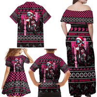 Braap Live A Girl Family Matching Off Shoulder Maxi Dress and Hawaiian Shirt Christmas Merry Braapmas - Wonder Print Shop