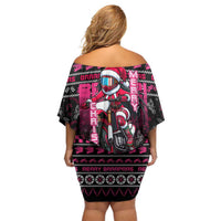Braap Live A Girl Family Matching Off Shoulder Short Dress and Hawaiian Shirt Christmas Merry Braapmas - Wonder Print Shop