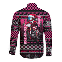 Braap Live A Girl Long Sleeve Button Shirt Christmas Merry Braapmas - Wonder Print Shop