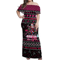 Braap Live A Girl Off Shoulder Maxi Dress Christmas Merry Braapmas - Wonder Print Shop