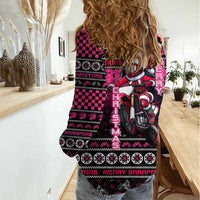 Braap Live A Girl Women Casual Shirt Christmas Merry Braapmas - Wonder Print Shop