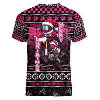 Braap Live A Girl Women V-Neck T-Shirt Christmas Merry Braapmas - Wonder Print Shop