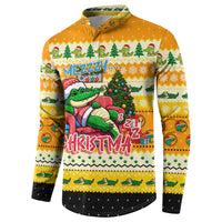 Crocodile Mezzy Christmas Button Sweatshirt Funny Style - Wonder Print Shop