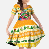 Crocodile Mezzy Christmas Kid Short Sleeve Dress Funny Style - Wonder Print Shop