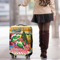 Crocodile Mezzy Christmas Luggage Cover Funny Style - Wonder Print Shop