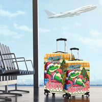 Crocodile Mezzy Christmas Luggage Cover Funny Style - Wonder Print Shop