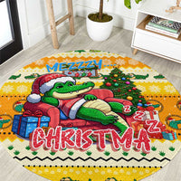 Crocodile Mezzy Christmas Round Carpet Funny Style