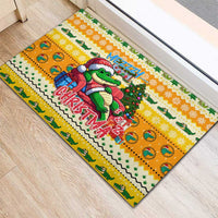 Crocodile Mezzy Christmas Rubber Doormat Funny Style - Wonder Print Shop