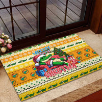 Crocodile Mezzy Christmas Rubber Doormat Funny Style - Wonder Print Shop