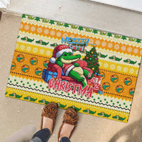 Crocodile Mezzy Christmas Rubber Doormat Funny Style - Wonder Print Shop