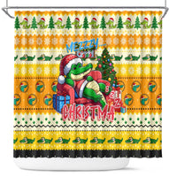 Crocodile Mezzy Christmas Shower Curtain Funny Style