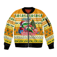 Crocodile Mezzy Christmas Sleeve Zip Bomber Jacket Funny Style - Wonder Print Shop