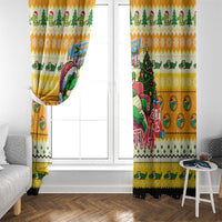 Crocodile Mezzy Christmas Window Curtain Funny Style - Wonder Print Shop