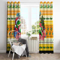 Crocodile Mezzy Christmas Window Curtain Funny Style - Wonder Print Shop