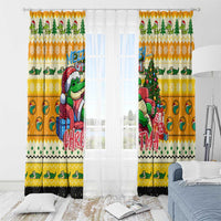 Crocodile Mezzy Christmas Window Curtain Funny Style - Wonder Print Shop