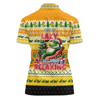 Crocodile Mezzy Christmas Women Polo Shirt Funny Style - Wonder Print Shop
