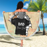 Personalized Father And Son Beach Blanket Gift for Dad - Wonder Print Shop