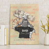 Personalized Father And Son Canvas Wall Art Gift for Dad - Wonder Print Shop