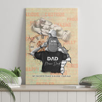 Personalized Father And Son Canvas Wall Art Gift for Dad - Wonder Print Shop