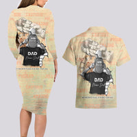 Personalized Father And Son Couples Matching Long Sleeve Bodycon Dress and Hawaiian Shirt Gift for Dad - Wonder Print Shop