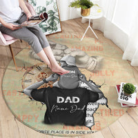 Personalized Father And Son Round Carpet Gift for Dad