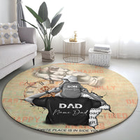 Personalized Father And Son Round Carpet Gift for Dad