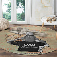 Personalized Father And Son Round Carpet Gift for Dad