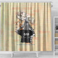Personalized Father And Son Shower Curtain Gift for Dad