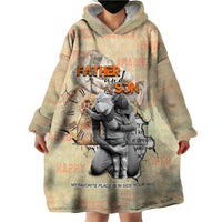 Personalized Father And Son Wearable Blanket Hoodie Gift for Dad - Wonder Print Shop