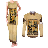 Freedom Fighters Couples Matching Tank Maxi Dress and Long Sleeve Button Shirt Civil Rights Leaders Revolution - Wonder Print Shop