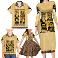 Freedom Fighters Family Matching Long Sleeve Bodycon Dress and Hawaiian Shirt Civil Rights Leaders Revolution - Wonder Print Shop