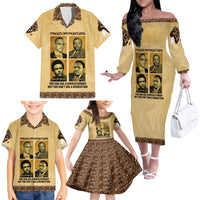 Freedom Fighters Family Matching Off The Shoulder Long Sleeve Dress and Hawaiian Shirt Civil Rights Leaders Revolution - Wonder Print Shop