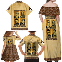 Freedom Fighters Family Matching Off Shoulder Maxi Dress and Hawaiian Shirt Civil Rights Leaders Revolution - Wonder Print Shop