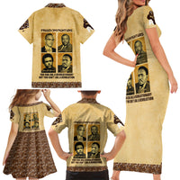 Freedom Fighters Family Matching Short Sleeve Bodycon Dress and Hawaiian Shirt Civil Rights Leaders Revolution - Wonder Print Shop